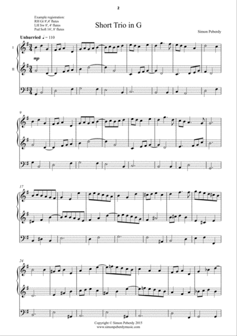 Little Book For Organ (Book 1) (a collection of pieces by Simon Peberdy) image number null