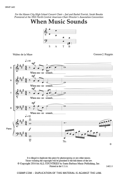 When Music Sounds - SATB Octavo image number null