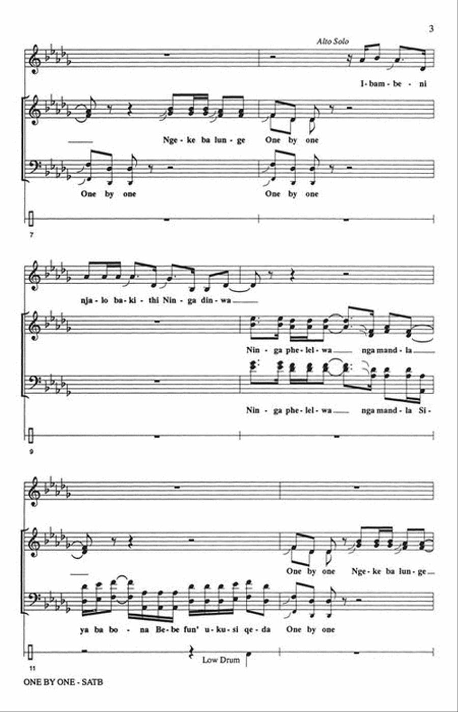 One by One 4-Part scores gallery preview page 4