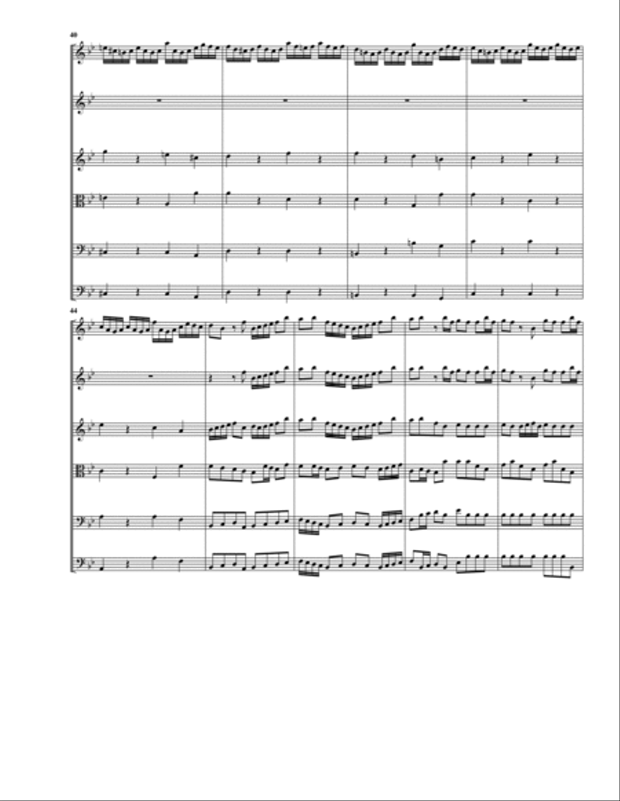 Concerto for violin and string orchestra, Op.7, no.10 in B flat major (Original version - score and Chamber Orchestra scores gallery preview page 6