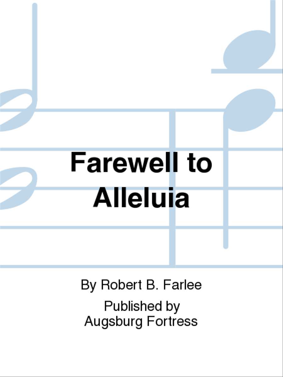 Farewell to Alleluia Unison Choir scores gallery preview page 1