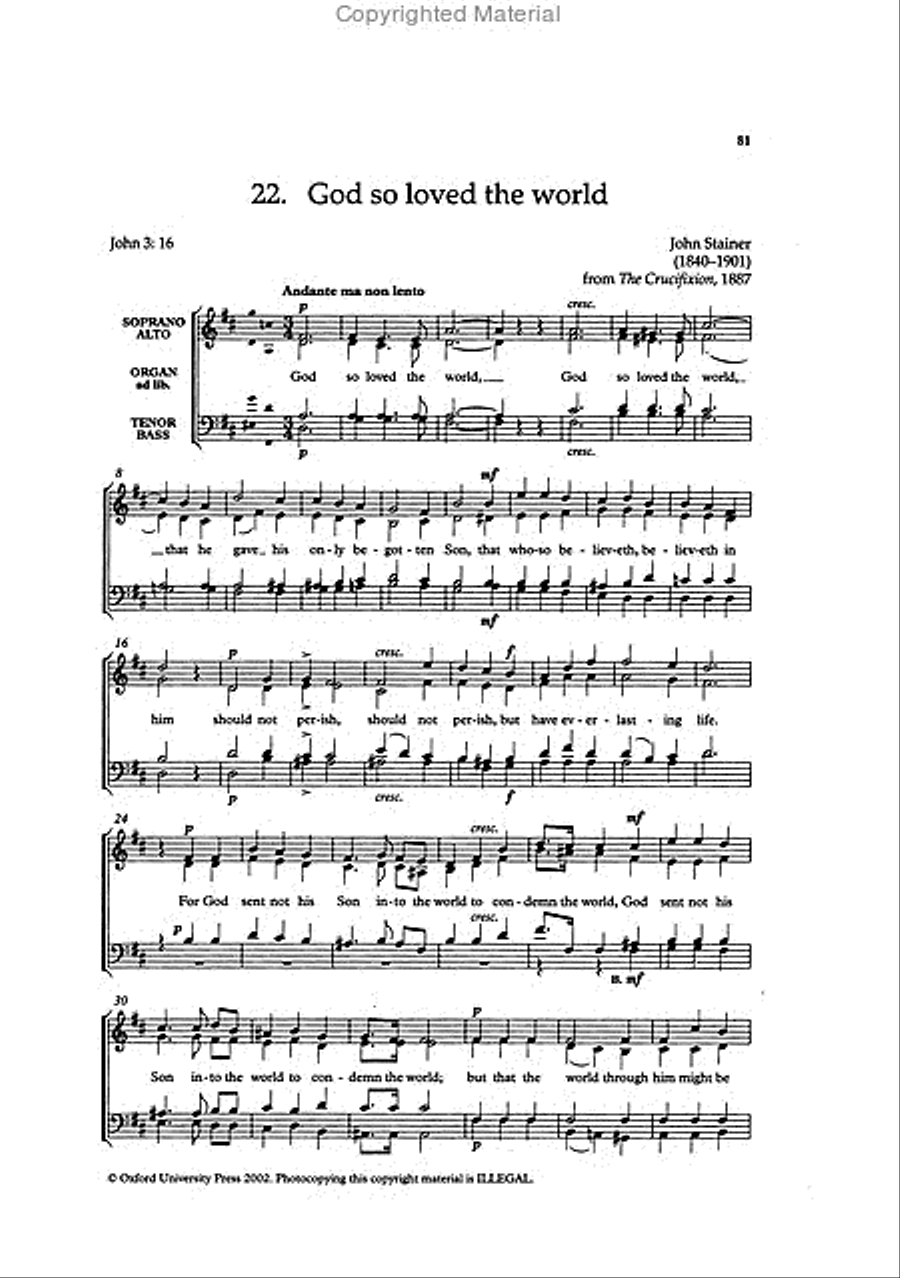 The New Oxford Easy Anthem Book 4-Part scores gallery preview page 3