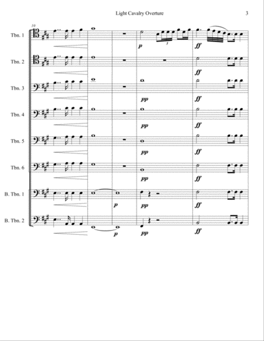 Light Cavalry Overture Light Cavalry Overture Brass Ensemble scores gallery preview page 3