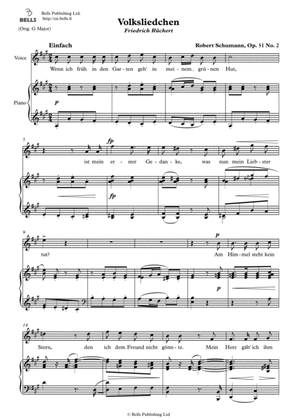 Volksliedchen, Op. 51 No. 2 (A Major)
