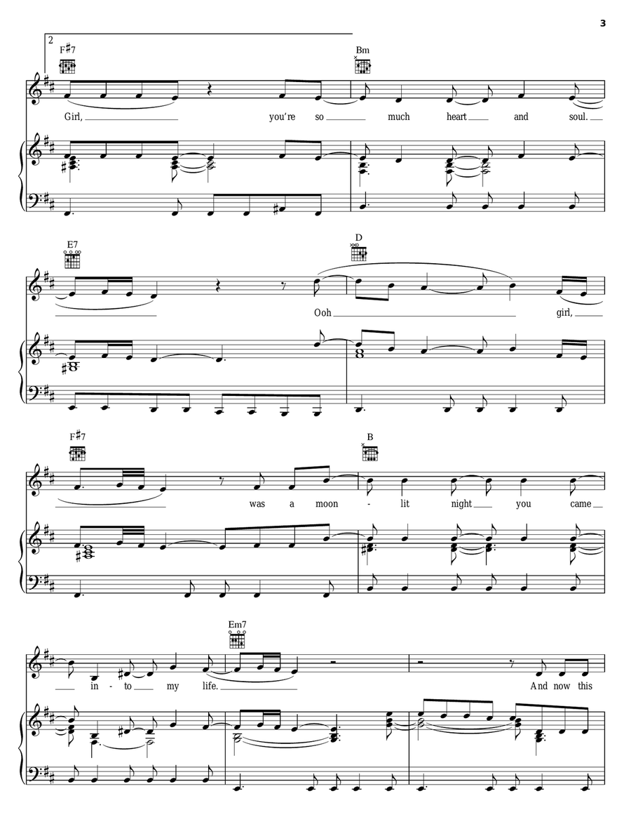 Never Get Over You Piano, Vocal, Guitar scores gallery preview page 3