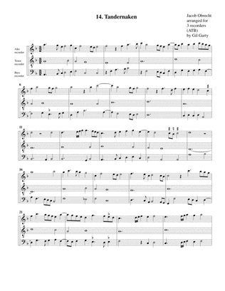 t'Andernaken (arrangement for 3 recorders)