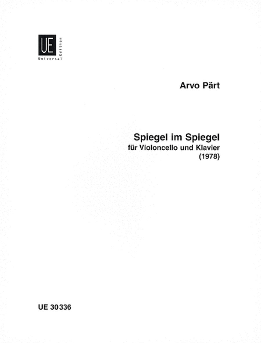 Spiegel im Spiegel Chamber Music scores gallery preview page 1