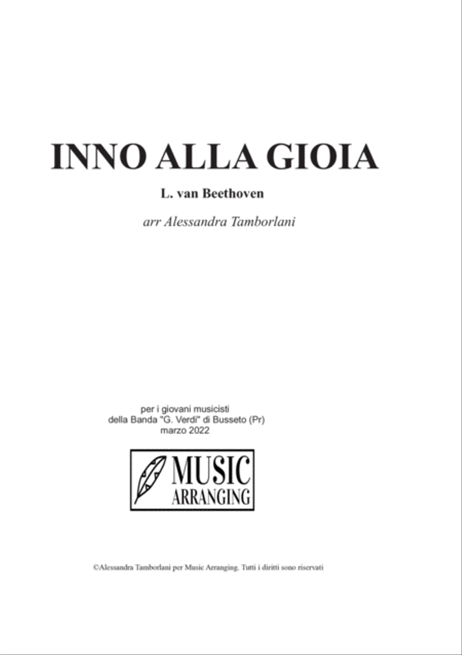 Inno alla Gioia Concert Band scores gallery preview page 2