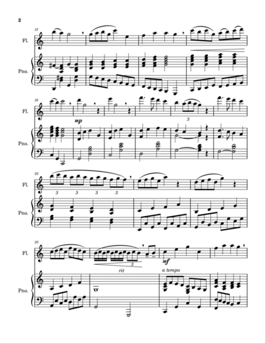Jesus Christ is Risen Today Flute Solo scores gallery preview page 2