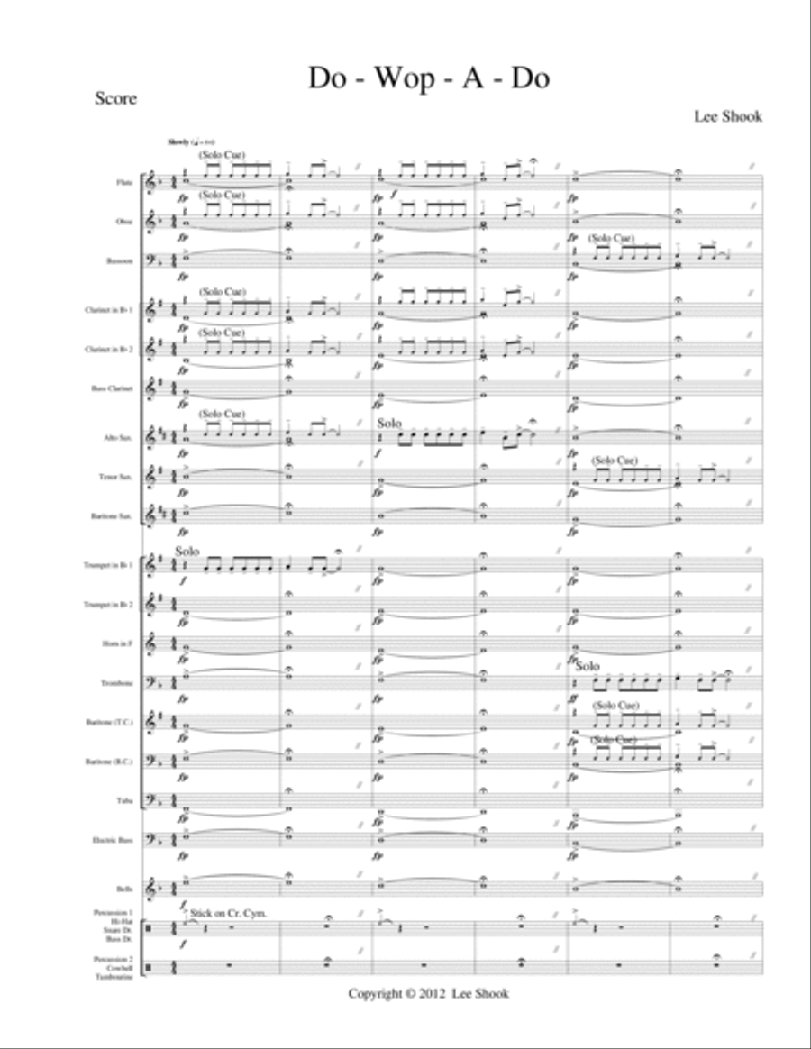 Do-Wop-A-Do Do-Wop-A-Do Concert Band scores gallery preview page 2