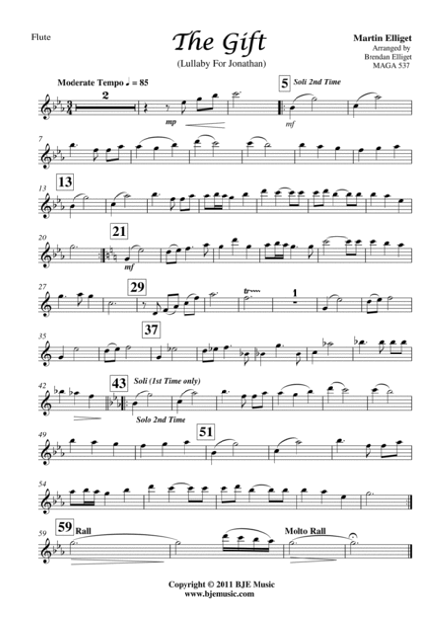 The Gift (Lullaby for Jonathan) - Concert Band Concert Band scores gallery preview page 3