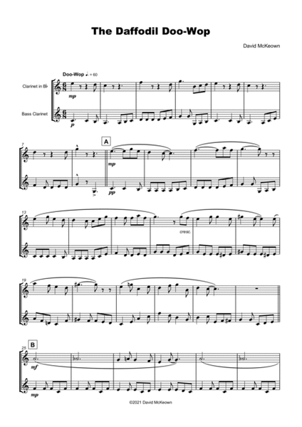 The Daffodil Doo-Wop, for Clarinet and Bass Clarinet Duet