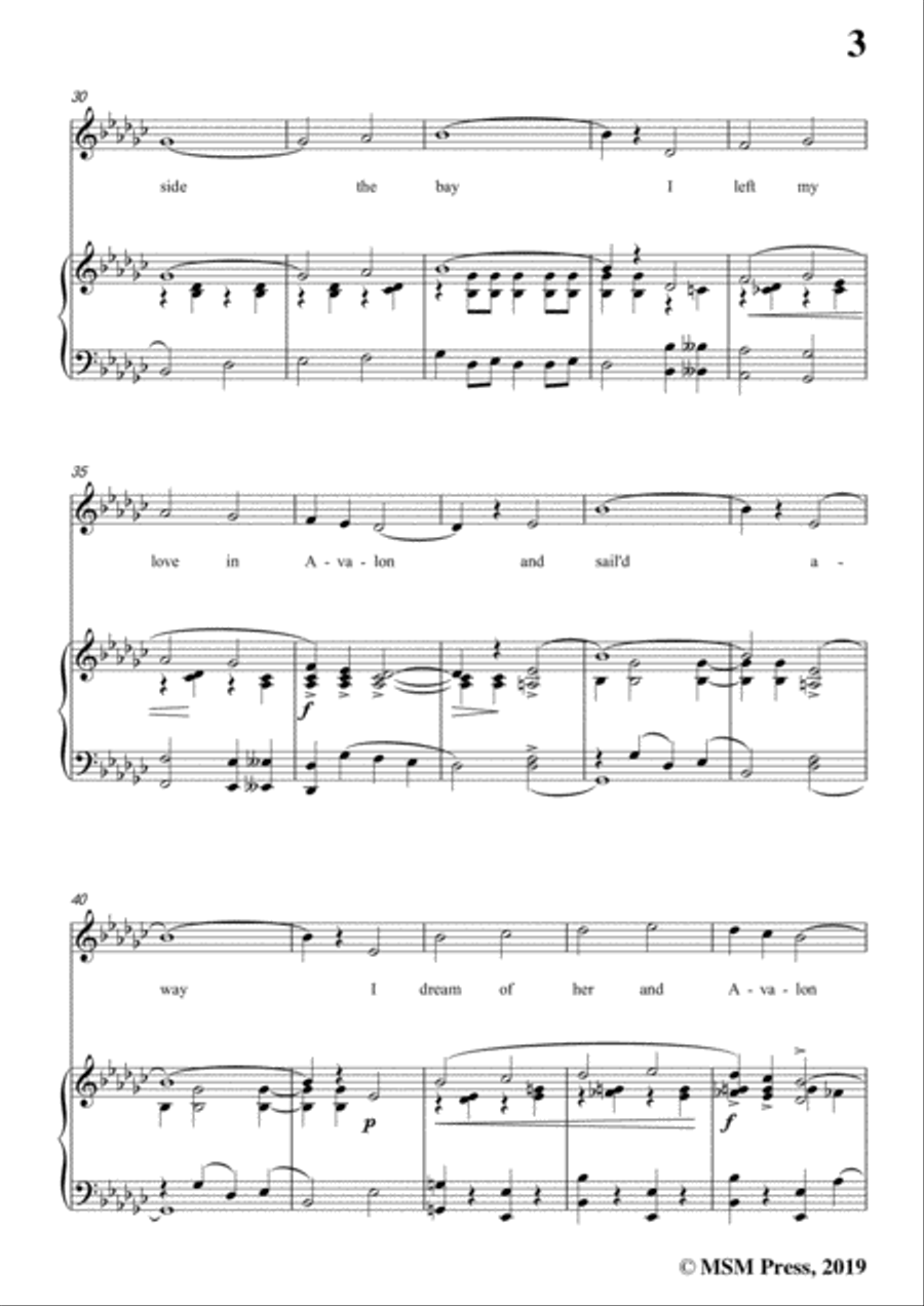Al Jolson,Vincent Rose-Avalon,in G flat Major,for Voice&Piano Voice scores gallery preview page 5