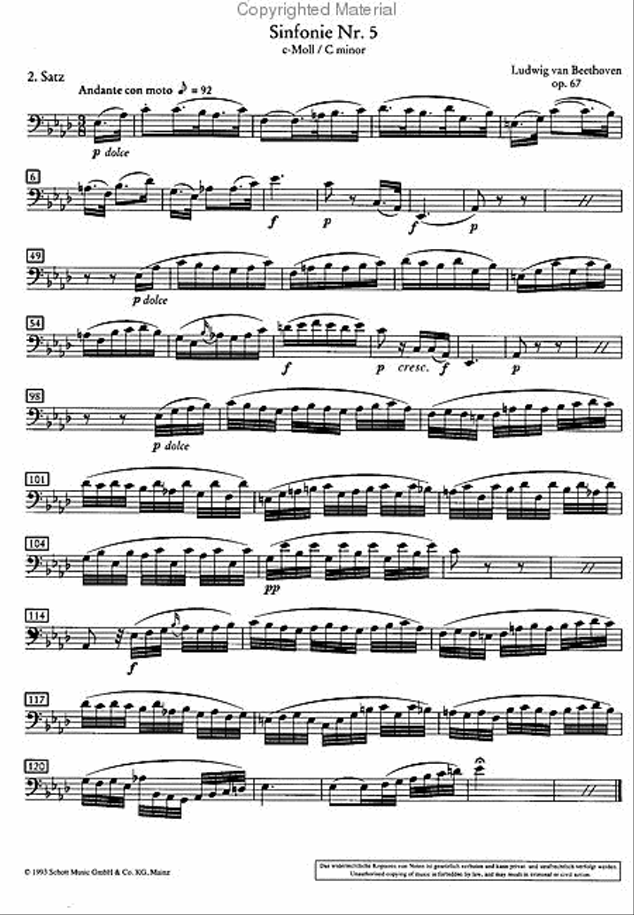 Test Pieces for Orchestral Auditions – Violoncello Collection / Songbook scores gallery preview page 2