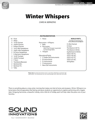Book cover for Winter Whispers: Score