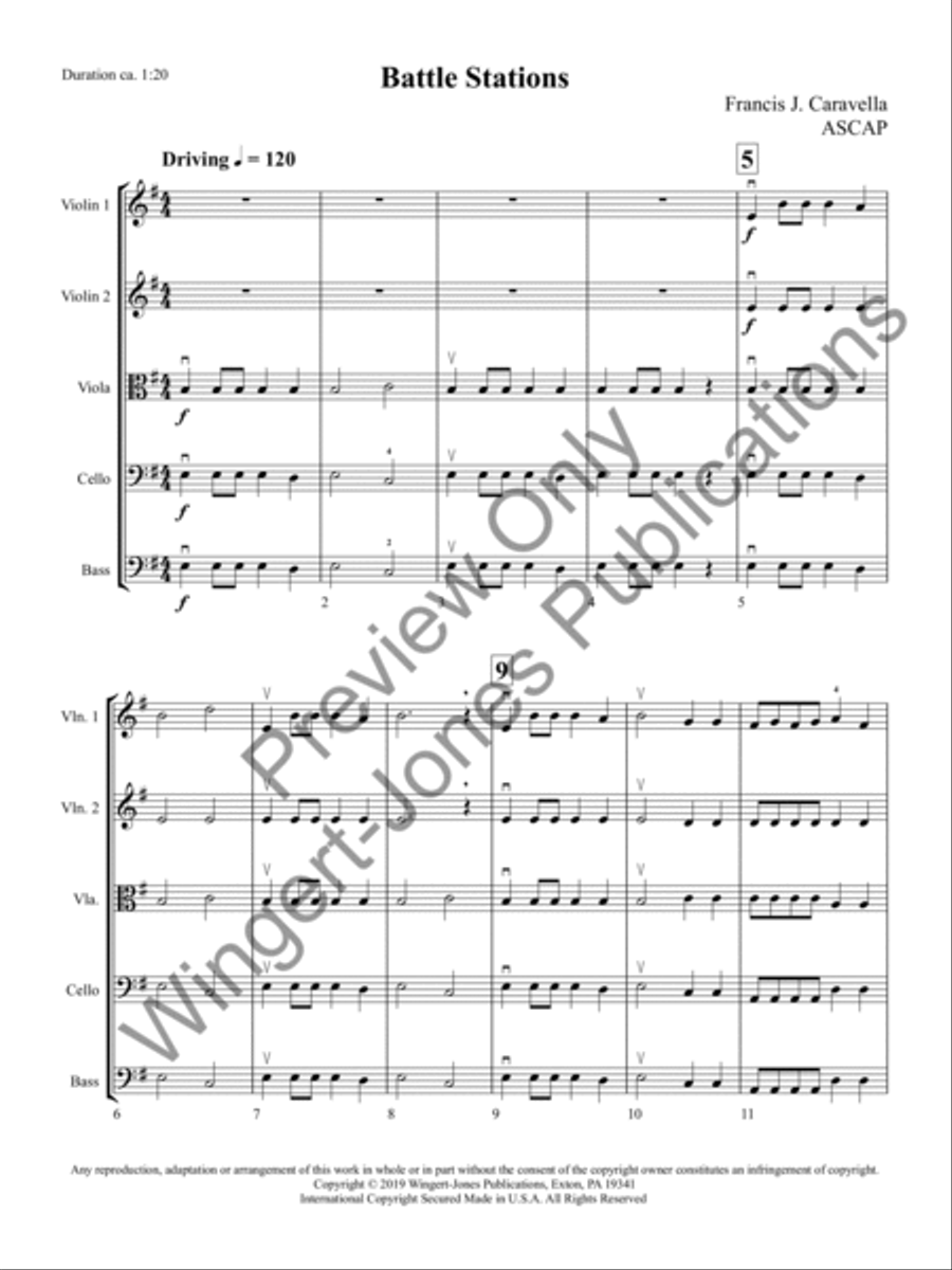Battle Stations (Score) String Orchestra scores gallery preview page 4