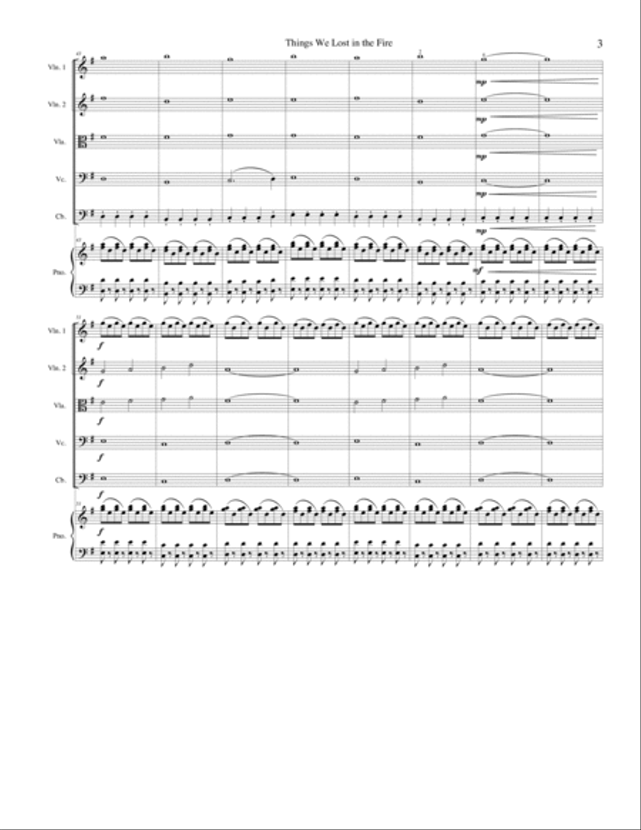 Things We Lost In The Fire String Orchestra scores gallery preview page 4