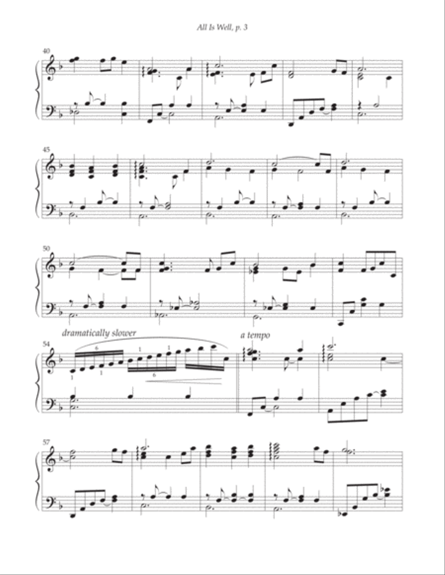 All Is Well All Is Well Piano Solo scores gallery preview page 3