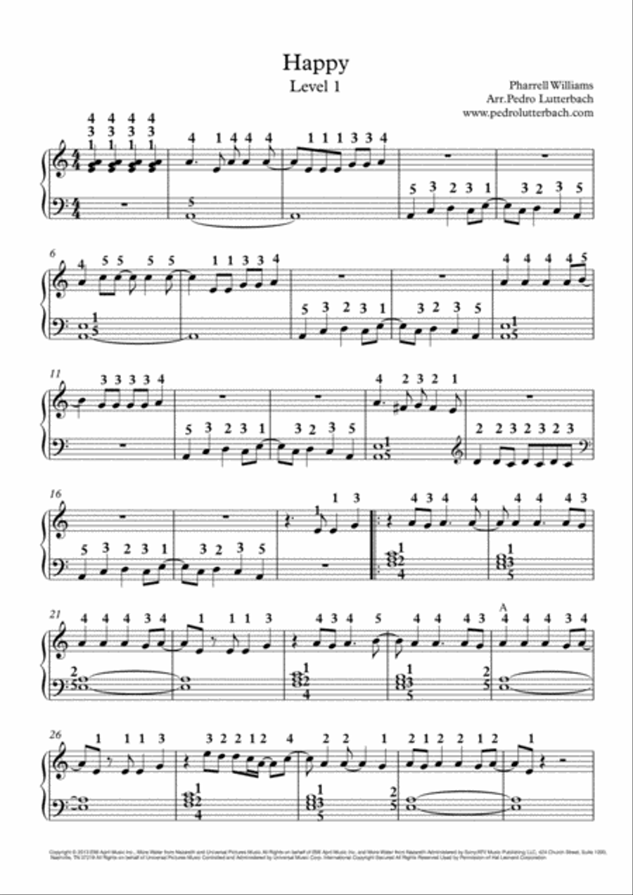Happy Easy Piano scores gallery preview page 1