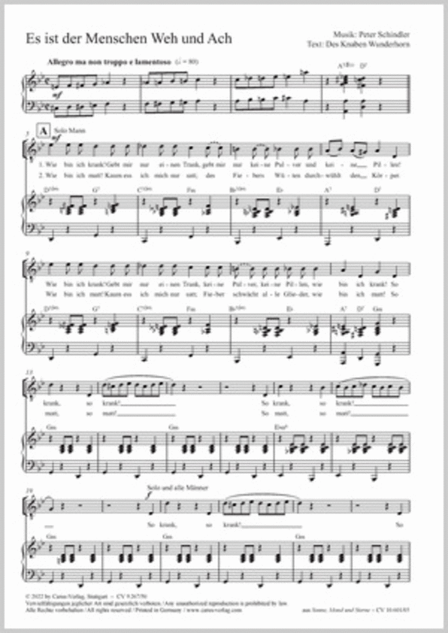 Es ist der Menschen Weh und Ach 4-Part scores gallery preview page 1