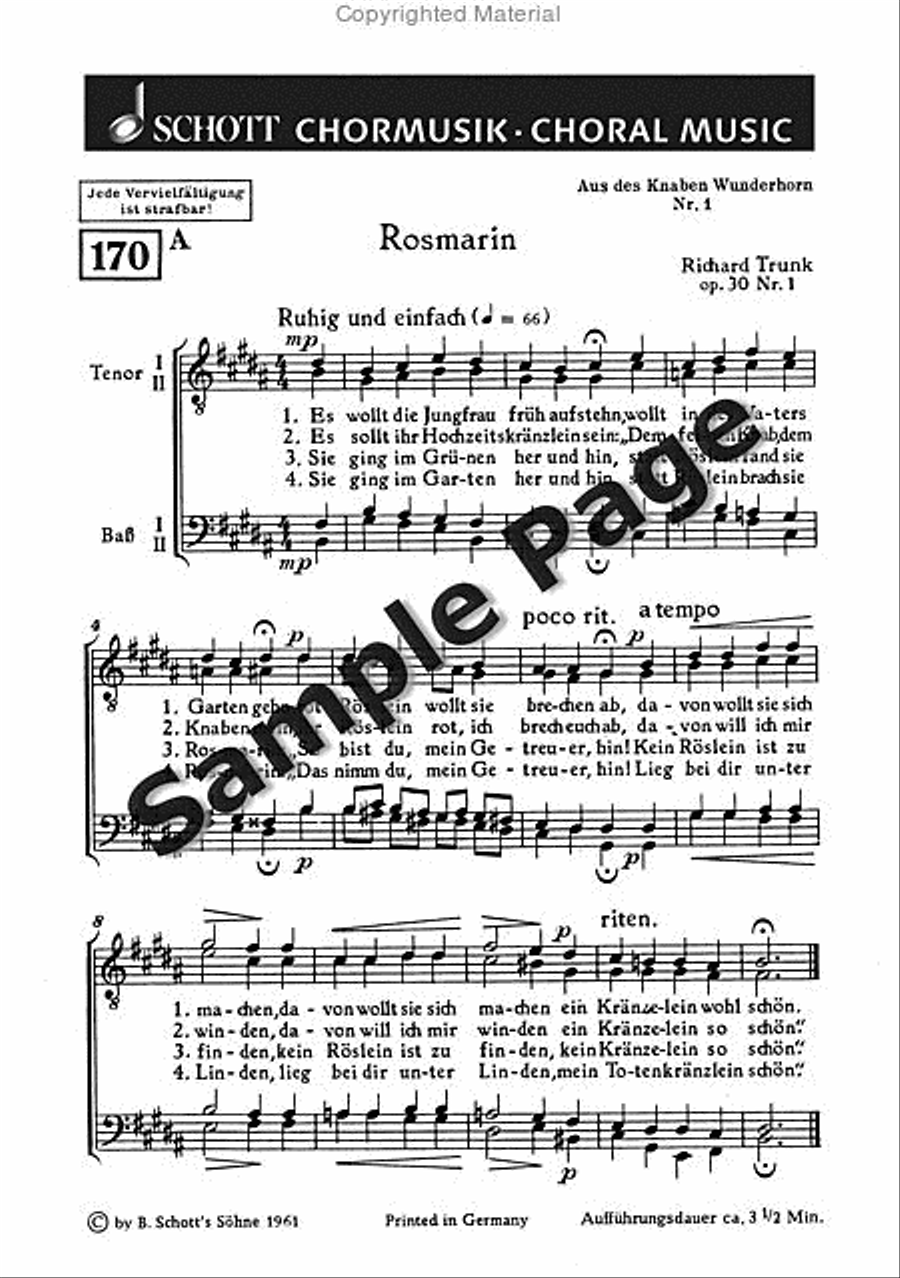 Rosmarin/pfauenart Rosmarin/pfauenart Men's Choir scores gallery preview page 2