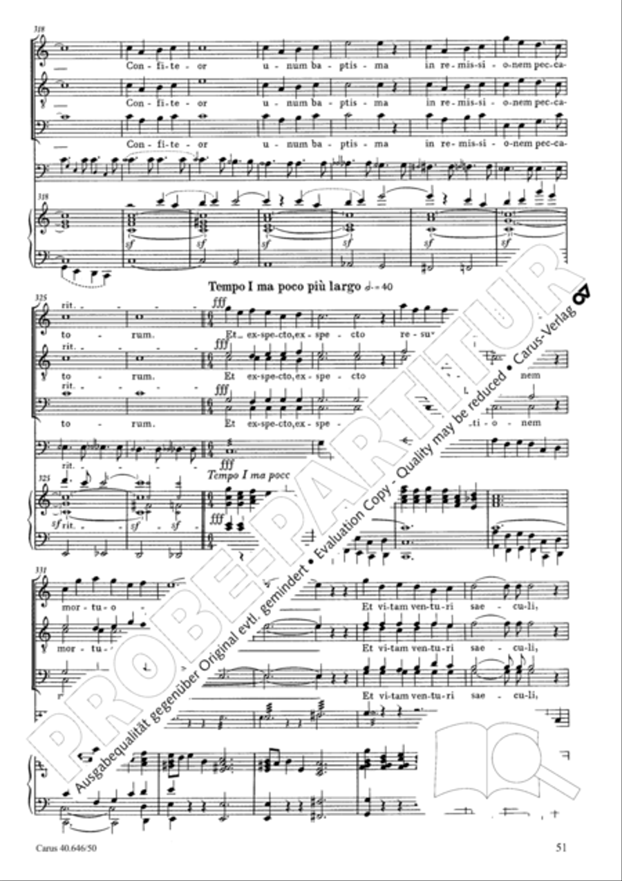 Mass in A major STB scores gallery preview page 53