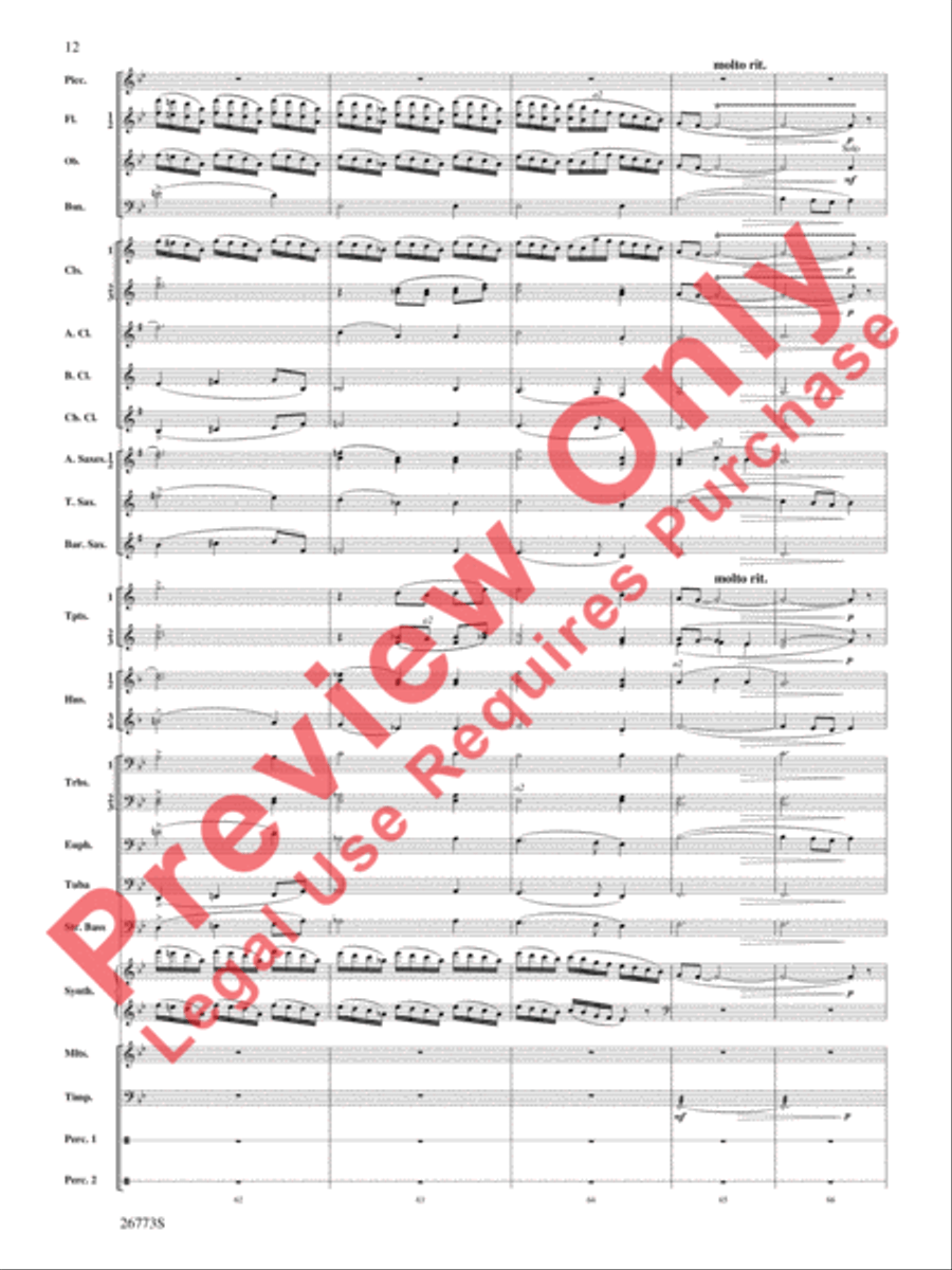 Shannon Falls (Movement 2 from Sea to Sky) Concert Band scores gallery preview page 13