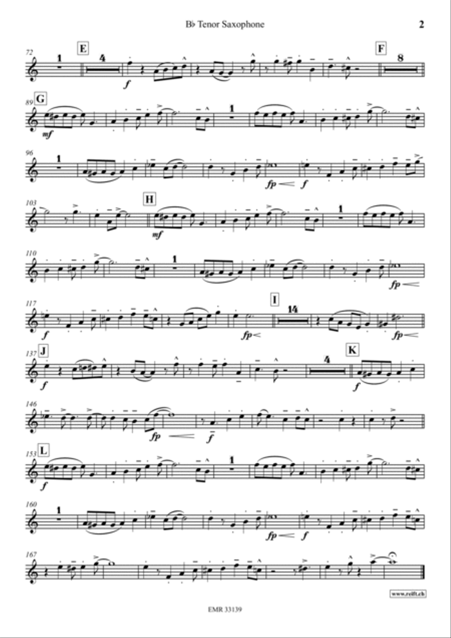Four Golden Bells Tenor Saxophone scores gallery preview page 3