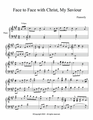 PIANO - Face to Face with Christ, My Saviour (Piano Hymns Sheet Music PDF)