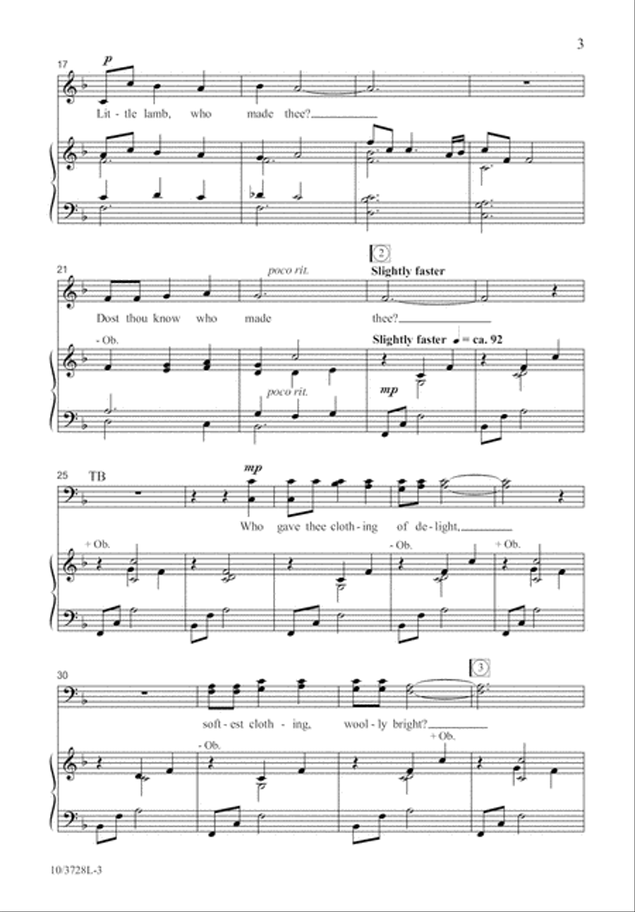 The Lamb The Lamb 4-Part scores gallery preview page 3
