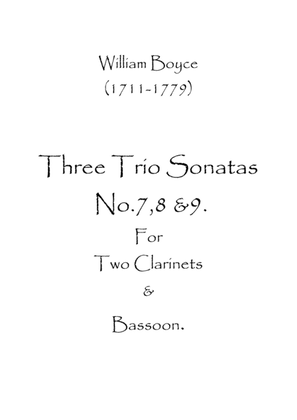 Book cover for Three Trio Sonatas No.7,8 & 9
