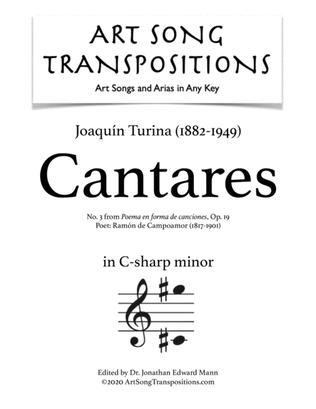 Book cover for TURINA: Cantares, Op. 19 no. 3 (transposed to C-sharp minor)