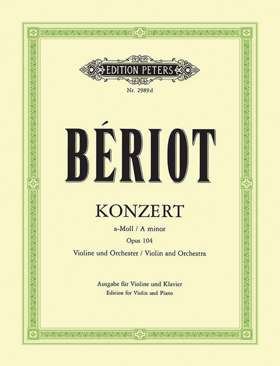 Violin Concerto No. 9 in A minor Op. 104 (Edition for Violin and Piano) Violin Solo scores gallery preview page 1