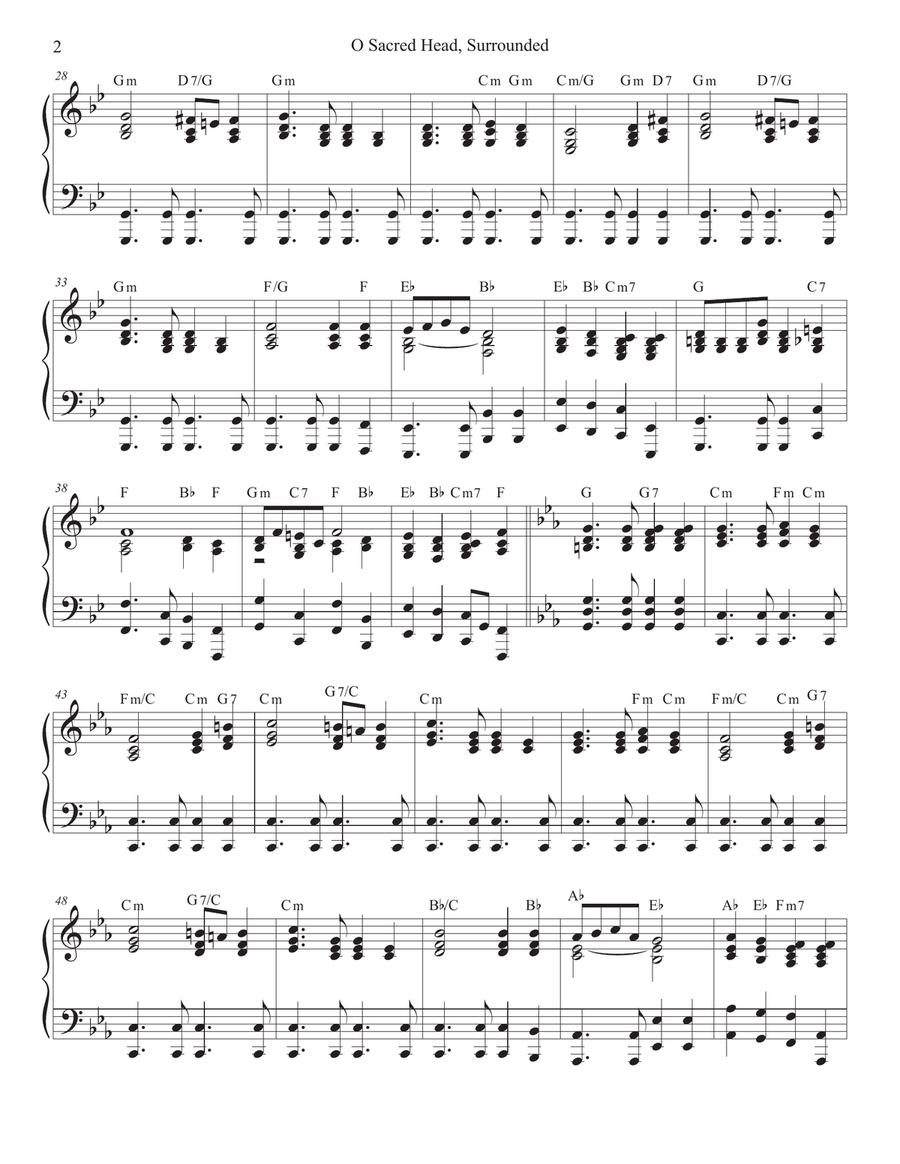 O Sacred Head, Surrounded (Duet for Flute and Bb-Clarinet) Woodwind Duet scores gallery preview page 5