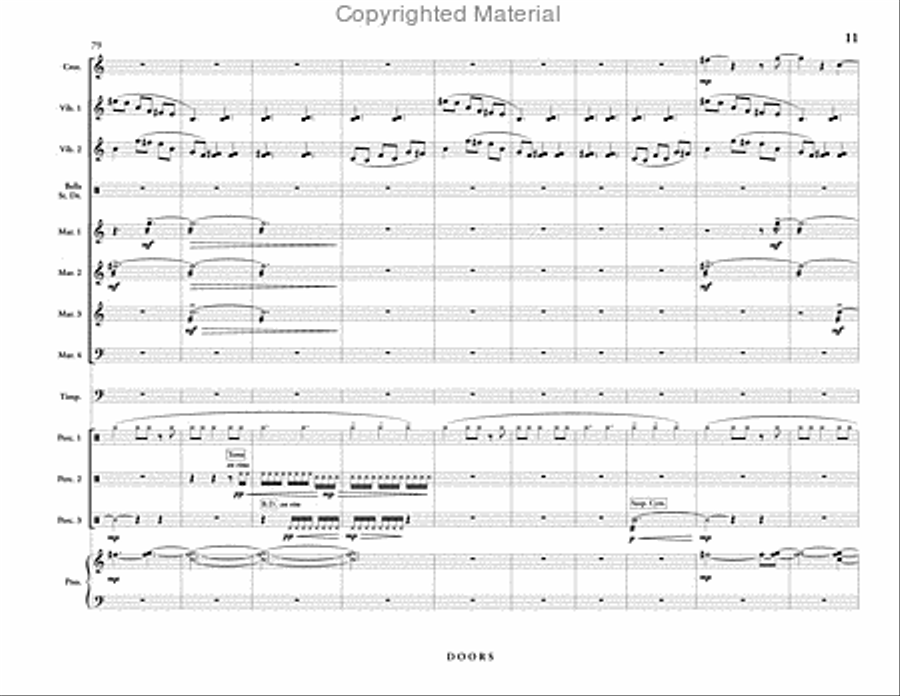 Doors (score & parts) Doors (score & parts) Percussion Ensemble scores gallery preview page 12
