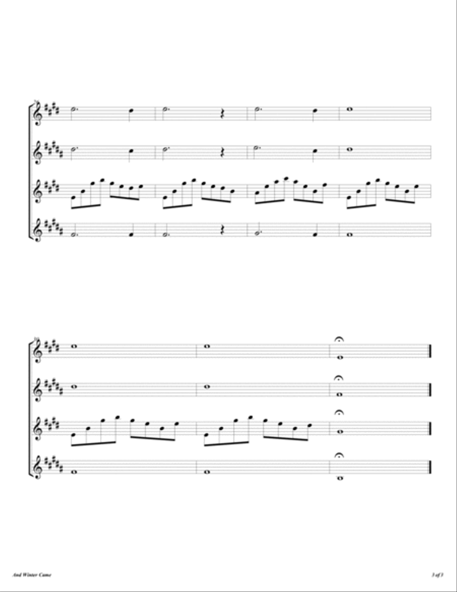 And Winter Came And Winter Came Woodwind Quartet scores gallery preview page 4