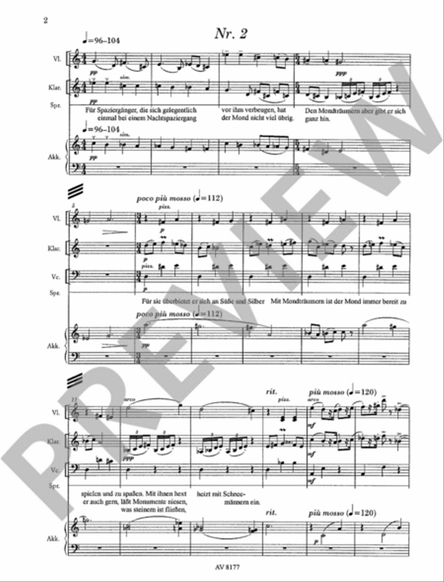Musikalische Mondmonogramme Clarinet scores gallery preview page 3