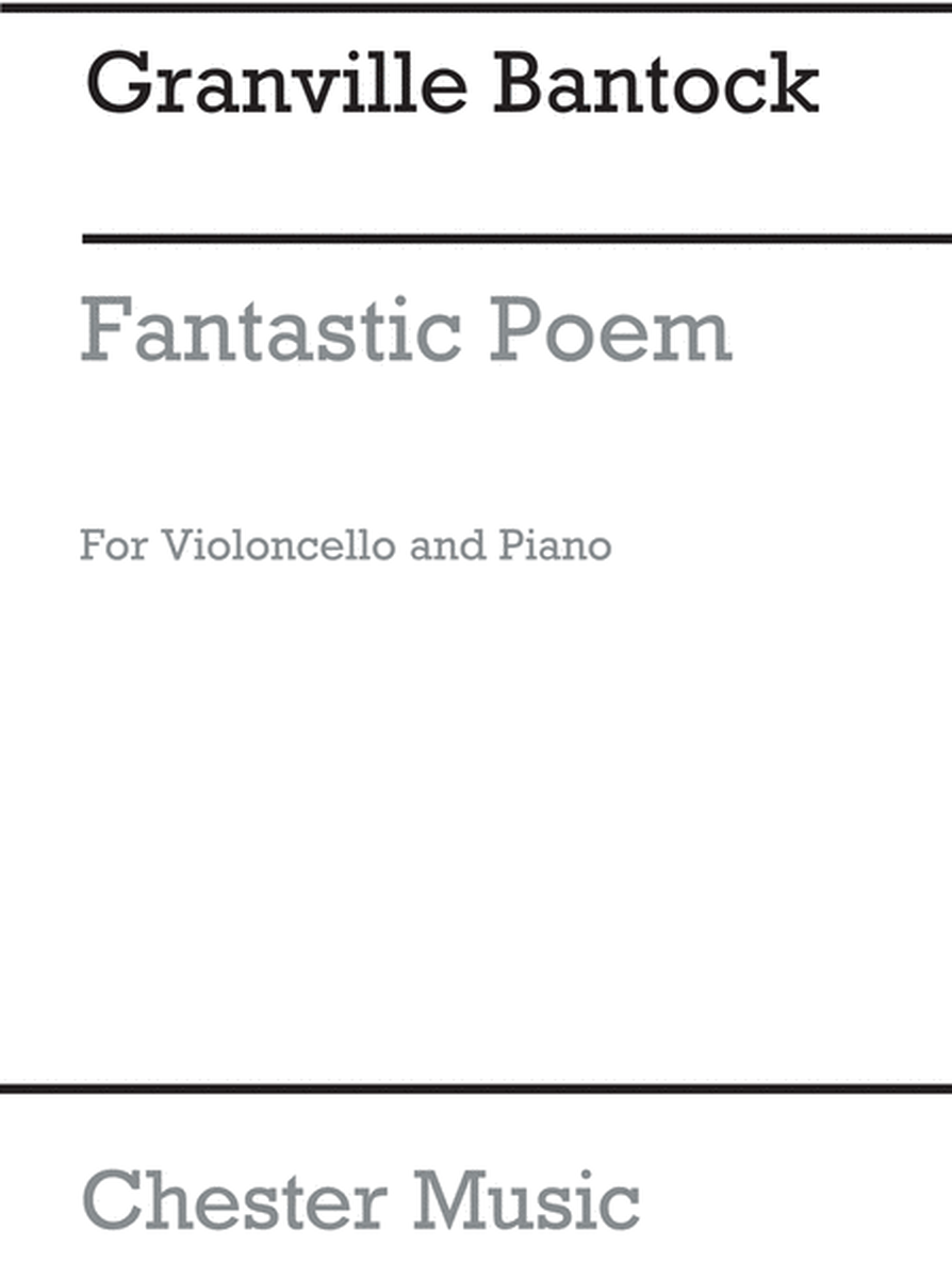Fantastic Poem for Cello with Piano Accompaniment