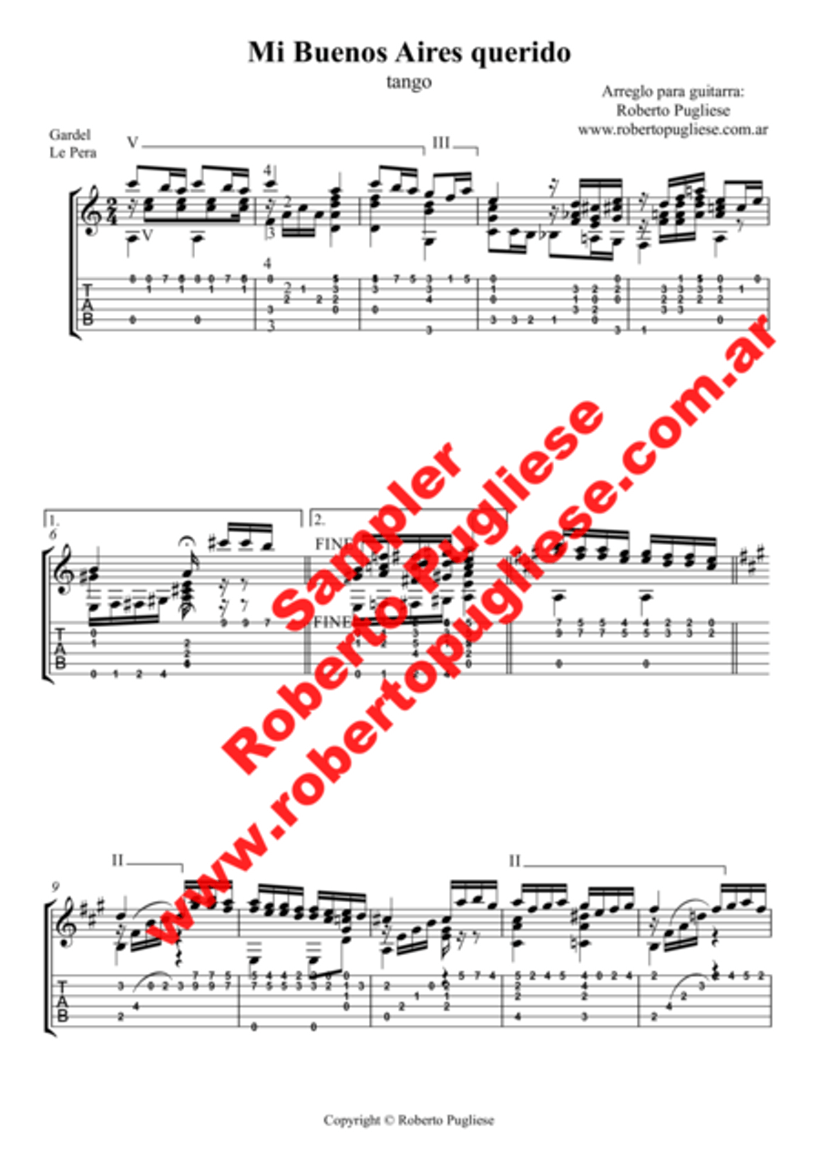 Maquillaje - Tango (Homero y Virgilio Expósito) Classical Guitar scores gallery preview page 4