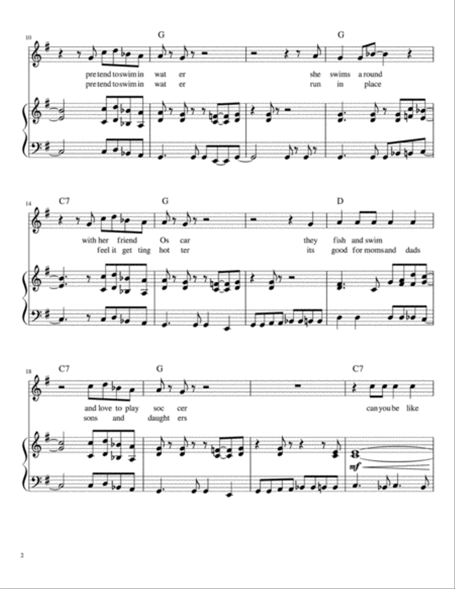 Ollie Otter - Piano/Vocal/Guitar Piano, Vocal, Guitar scores gallery preview page 2