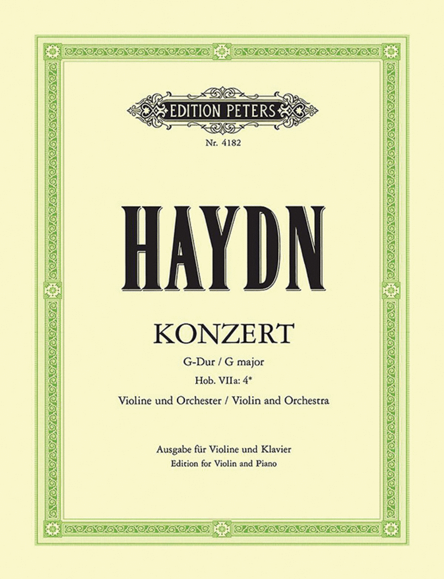 Franz Joseph Haydn: Violin Concerto In G Major