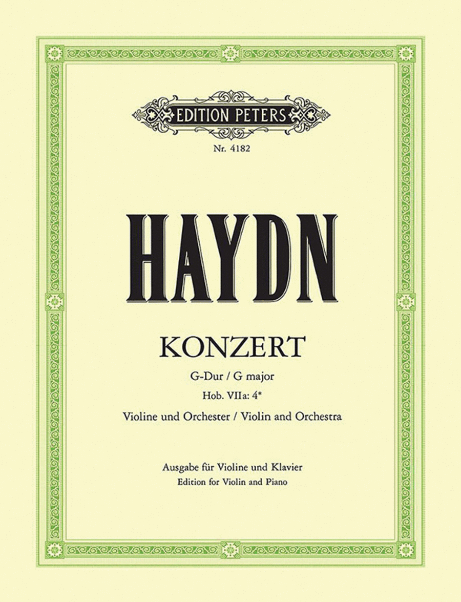 Violin Concerto In G Major Violin Solo scores gallery preview page 1
