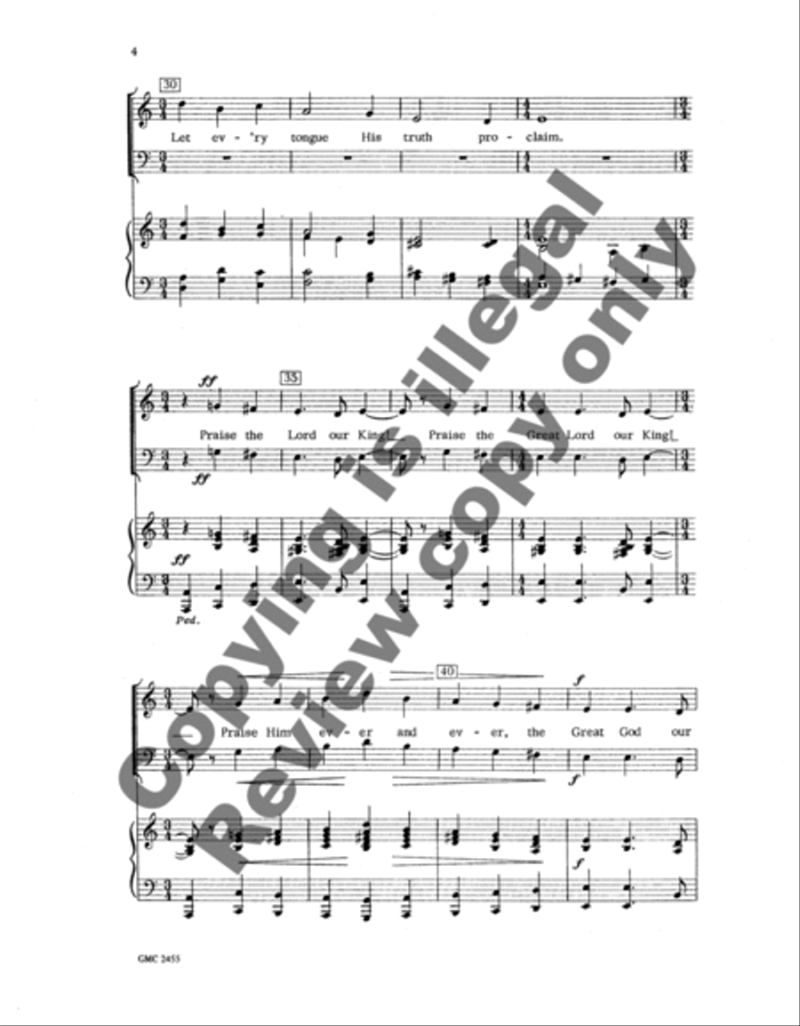 Praise the Lord Our King 4-Part scores gallery preview page 8