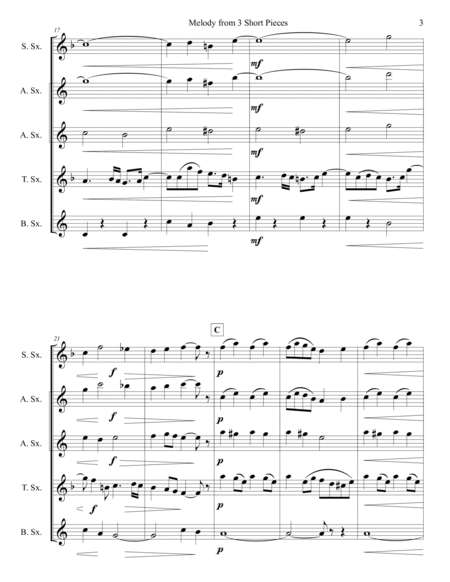 Melody from 3 Short Pieces for Organ image number null
