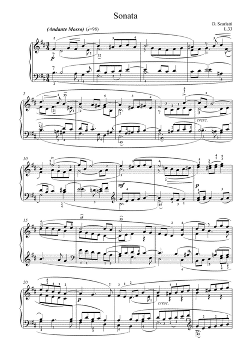 Scarlatti-Sonata in B-minor L.33 K.87(piano) image number null