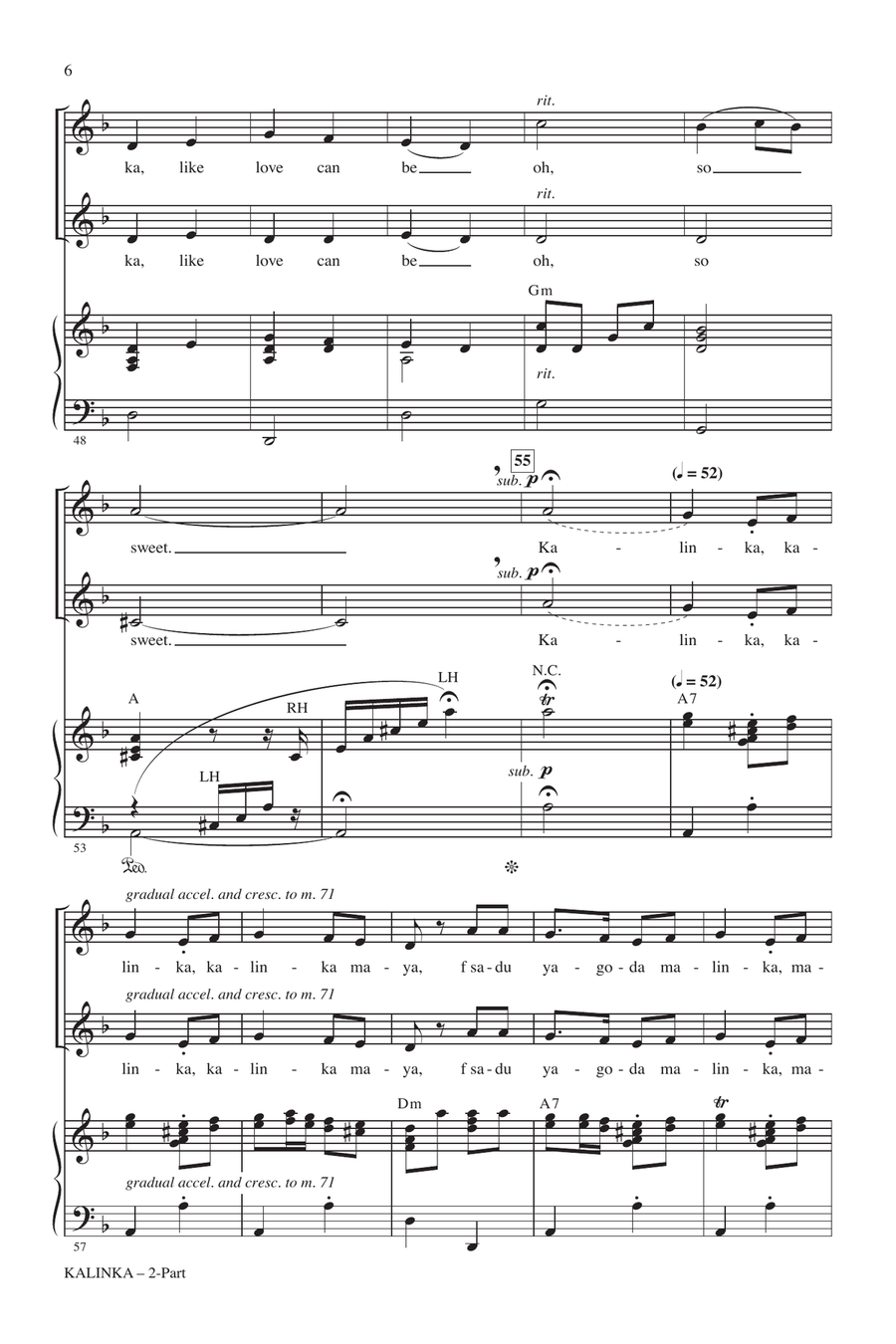 Kalinka (Little Snowball Bush) 2-Part scores gallery preview page 4
