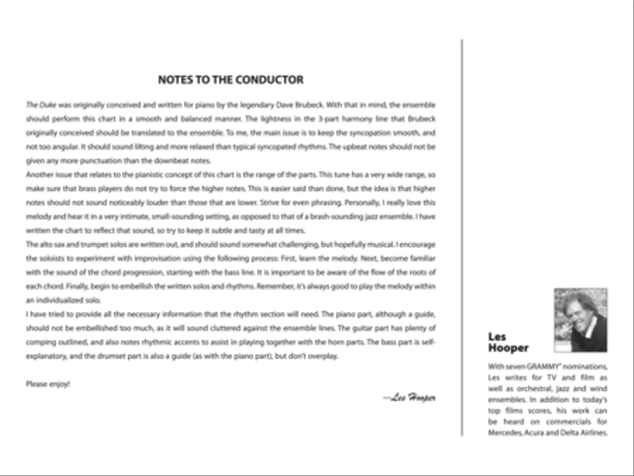 The Duke: Score The Duke: Score Jazz Ensemble scores gallery preview page 2
