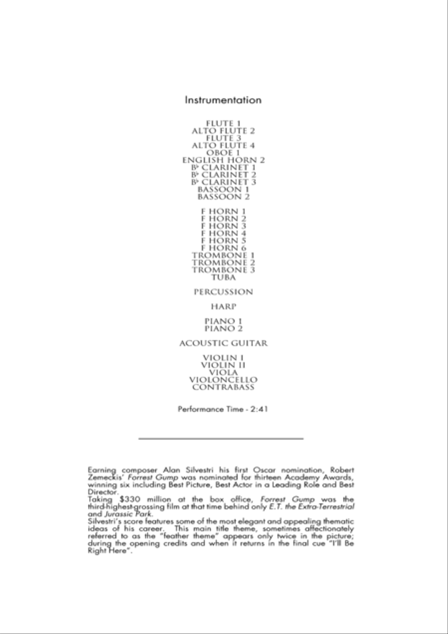I'm Forrest... Forrest Gump Full Orchestra scores gallery preview page 2