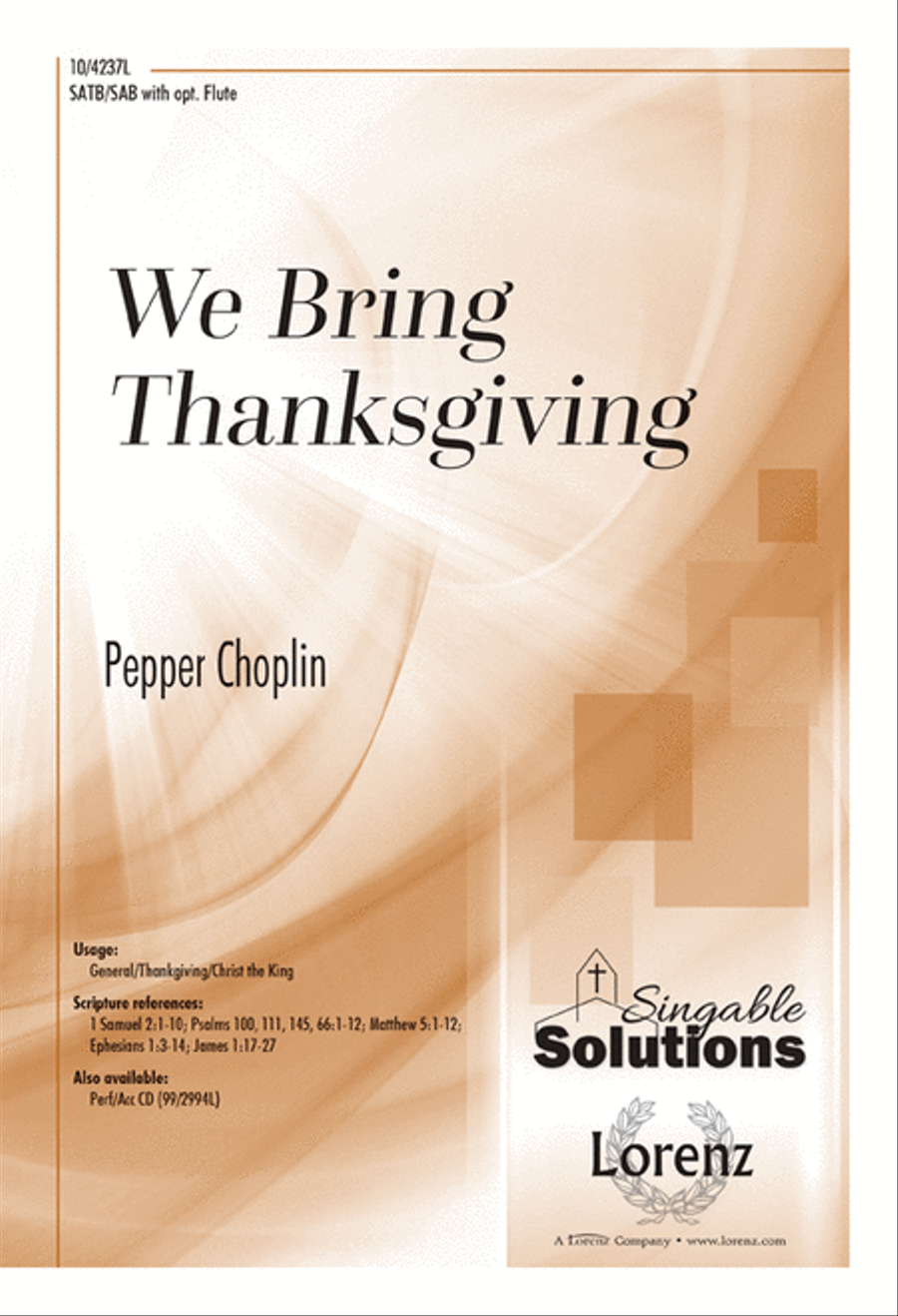 We Bring Thanksgiving 4-Part scores gallery preview page 1