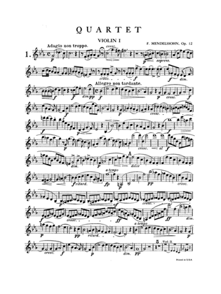 String Quartets, Op. 12; Op. 44, Nos. 1, 2 & 3: 1st Violin